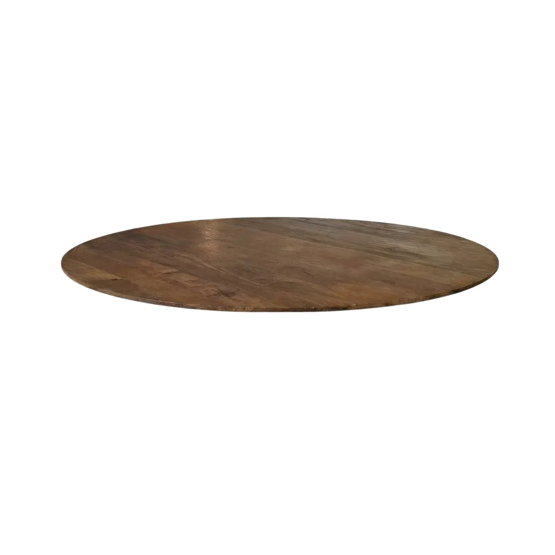 LABEL51 Esstisch Tafelblad Rond sloppy in Nature Smooth 130x130x3 cm