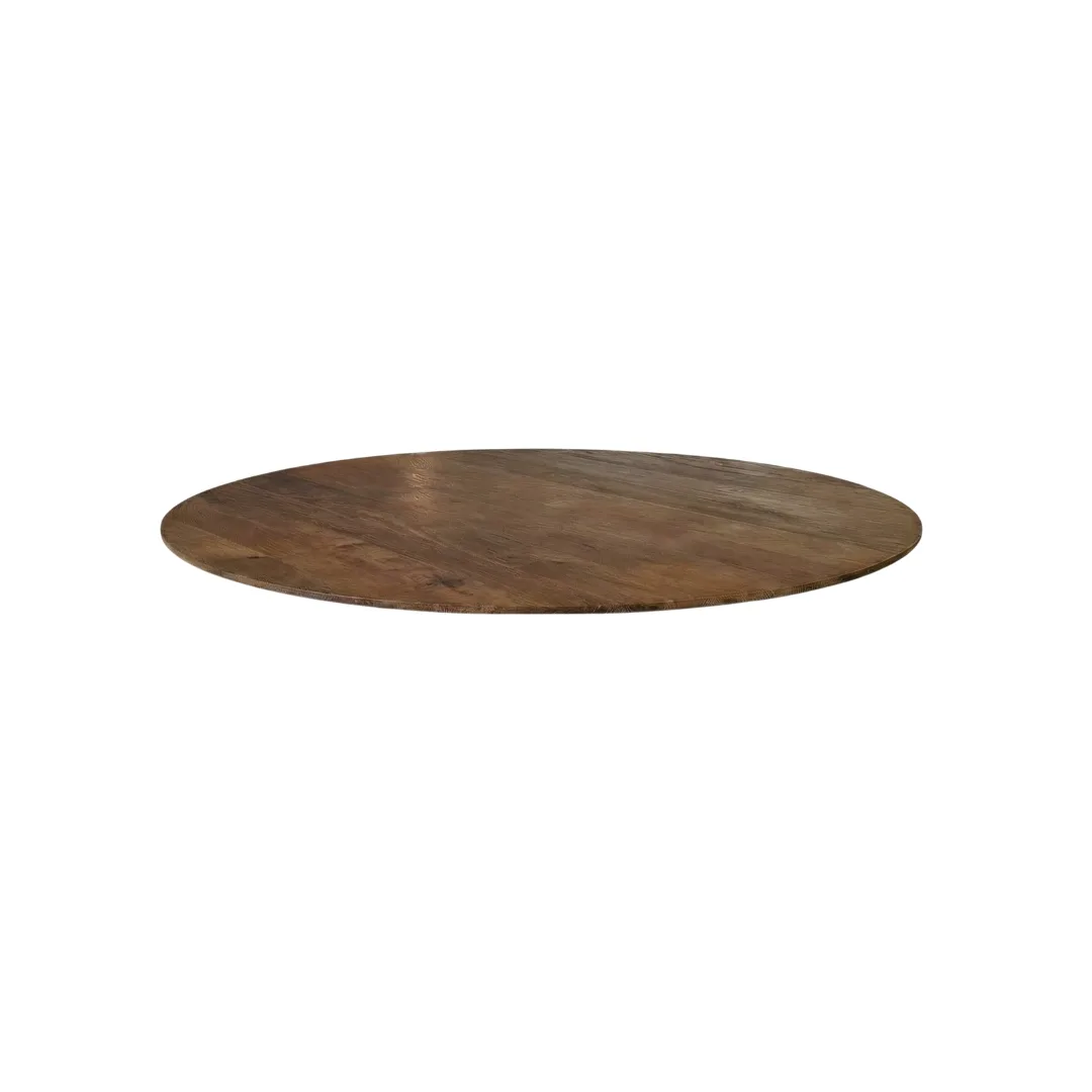 LABEL51 Esstisch Tafelblad Rond sloppy in Nature Smooth 120x120x3 cm