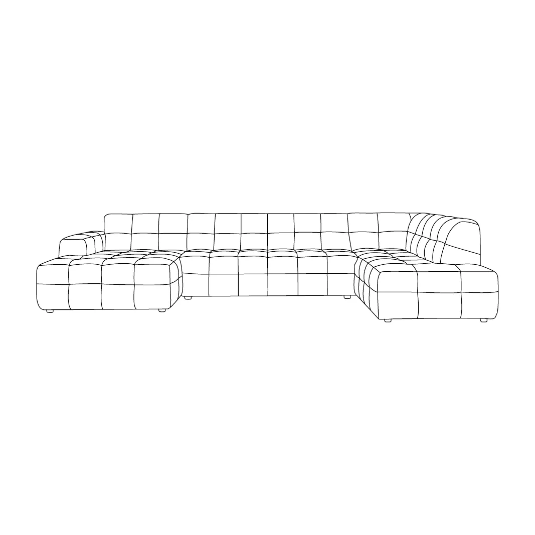 LABEL51 Sofa Lorenzo rechts in Raven Grey