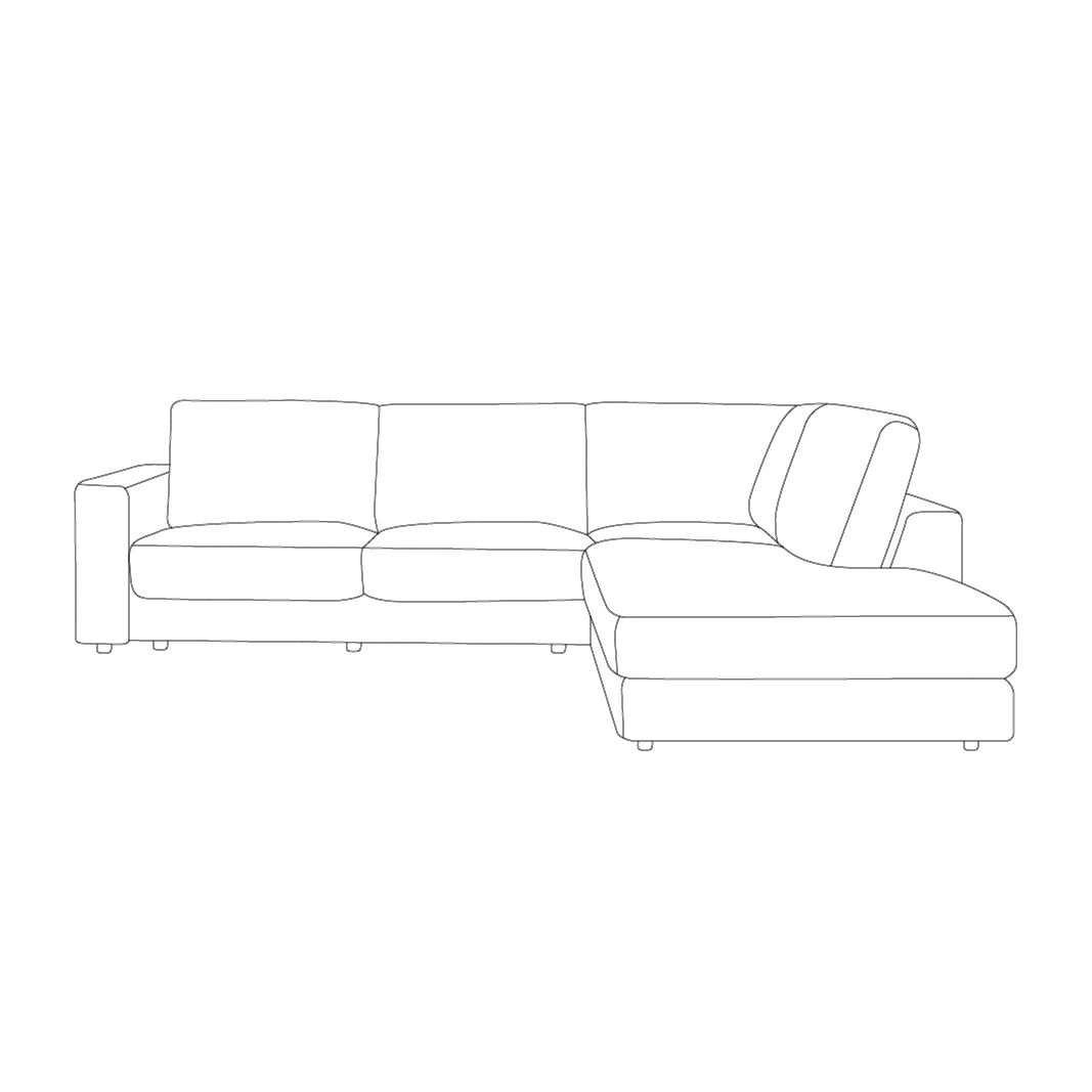 LABEL51 Ecksofa Valero rechts in Elite Natural