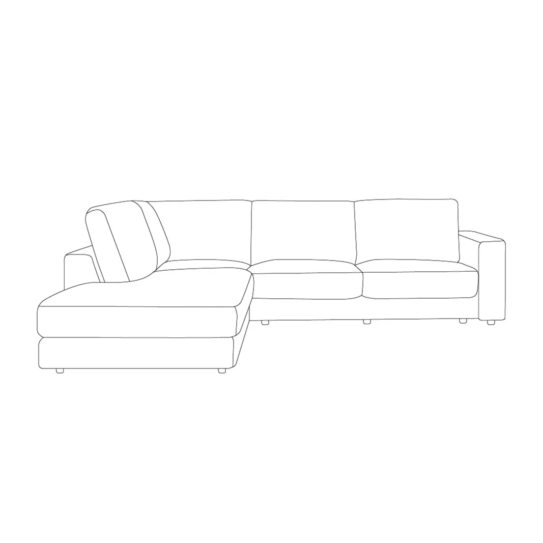 LABEL51 Ecksofa Valero links in Egon Taupe