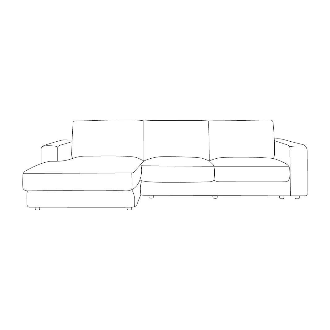 LABEL51 Hoekbank Valero loungebank links in Crown Brown