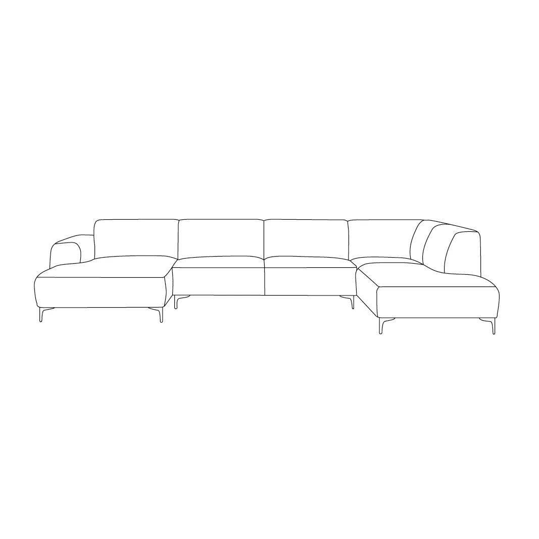 LABEL51 Sofa Merido rechts in Cremona Taupe