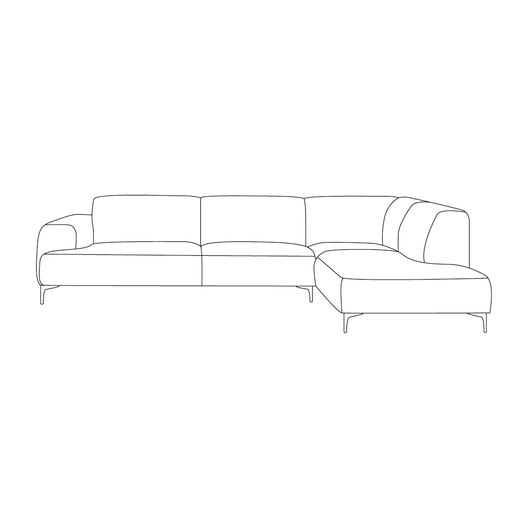 LABEL51 Ecksofa Merido rechts in Toro Natural