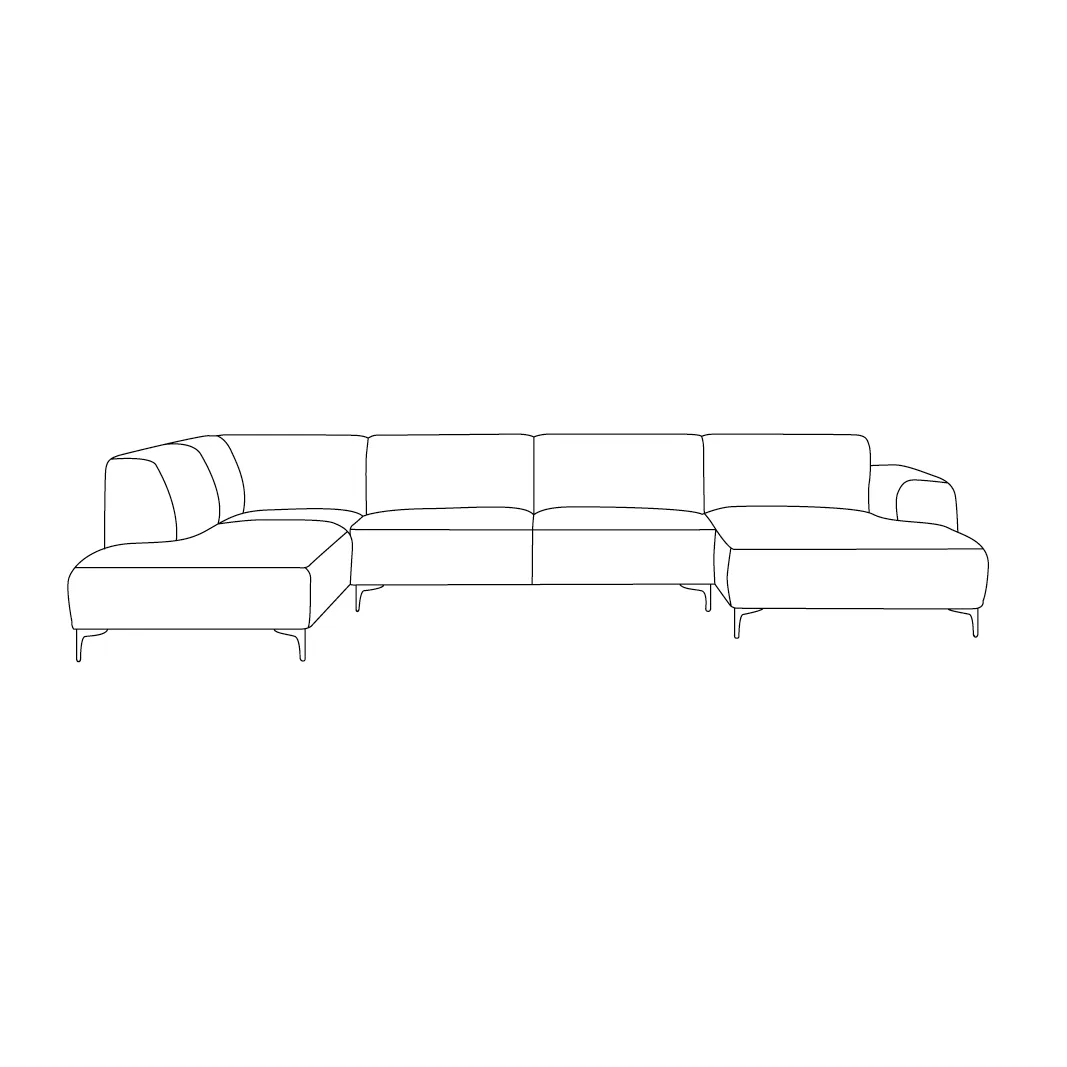 LABEL51 Sofa Merido links in Elite Clay