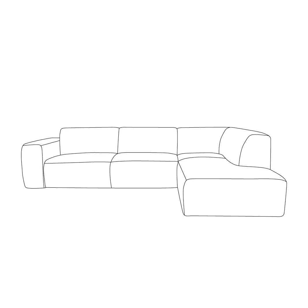 LABEL51 Ecksofa Verona rechts in Raven Taupe