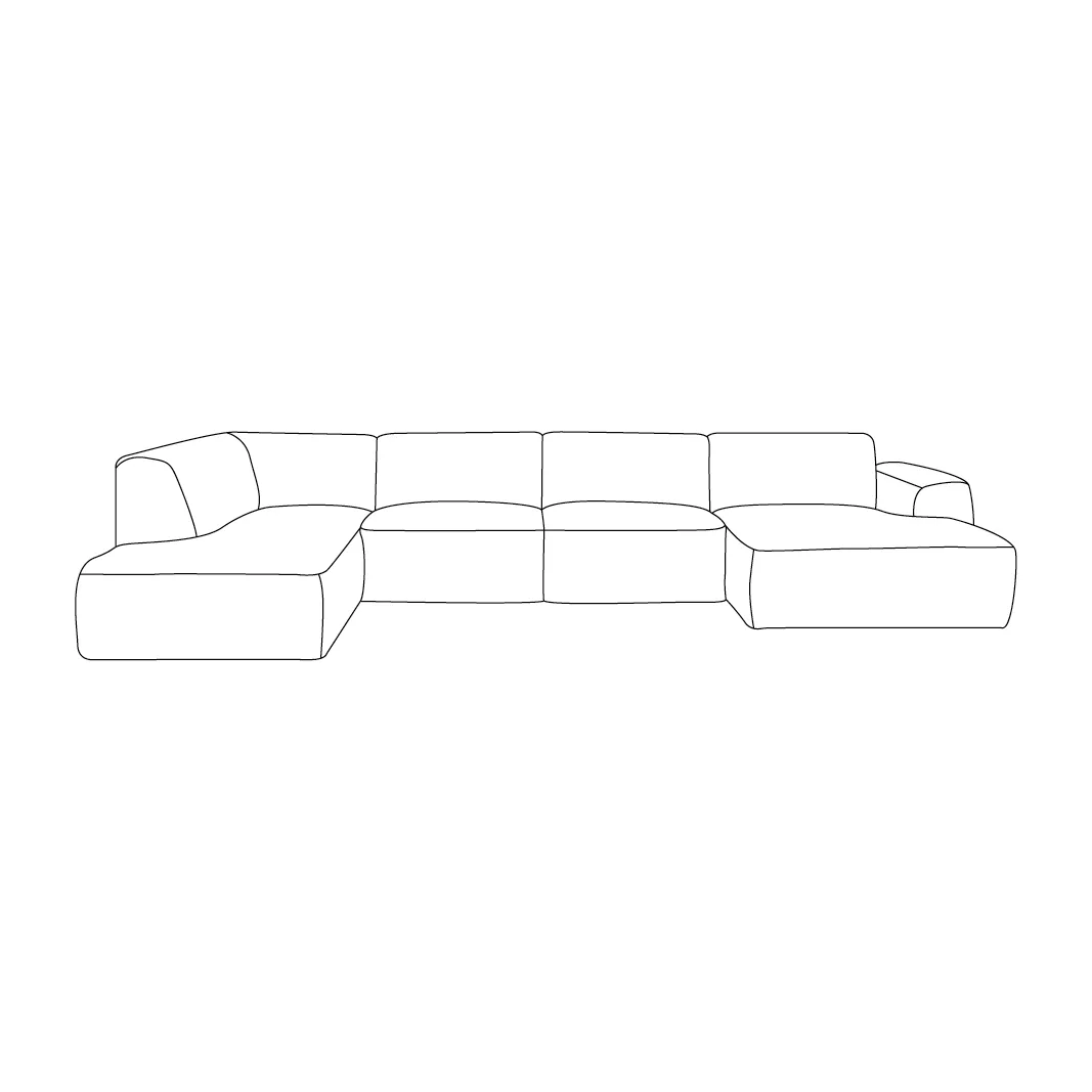 LABEL51 Sofa Verona links in Crown Natural