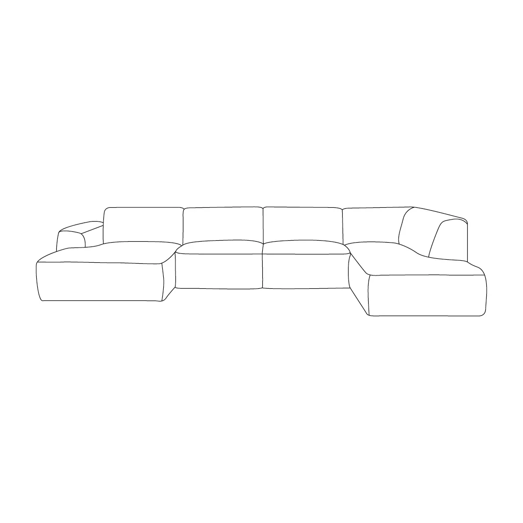 LABEL51 Sofa Verona rechts in Maloy Dark Honey