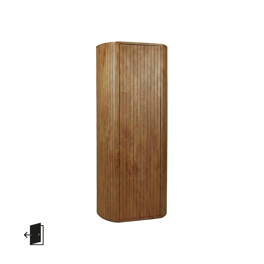 LABEL51 Schrank Miya 140 cm, links in Nature Smooth