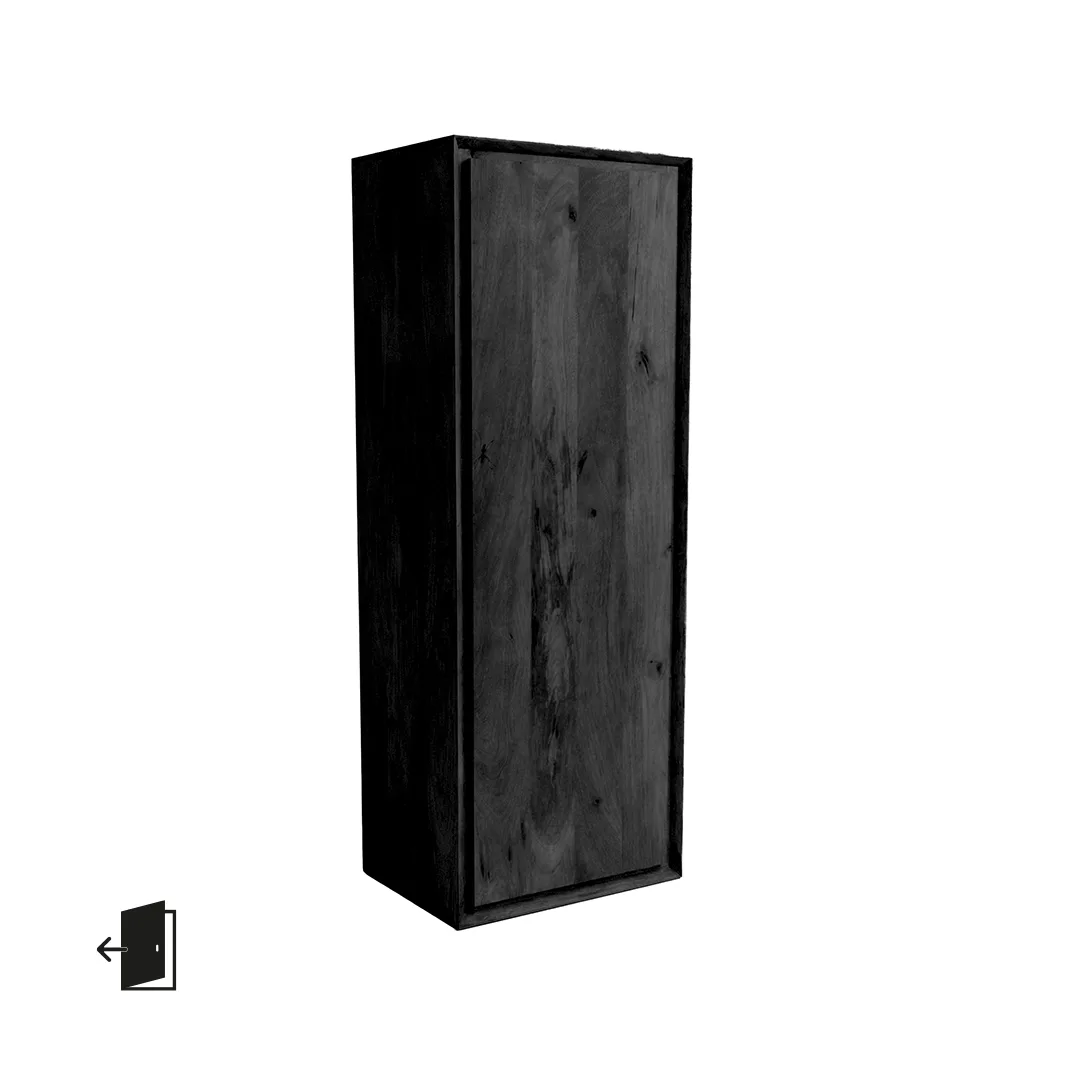 LABEL51 Schrank Nori 140 cm, links in Zwart mangohout