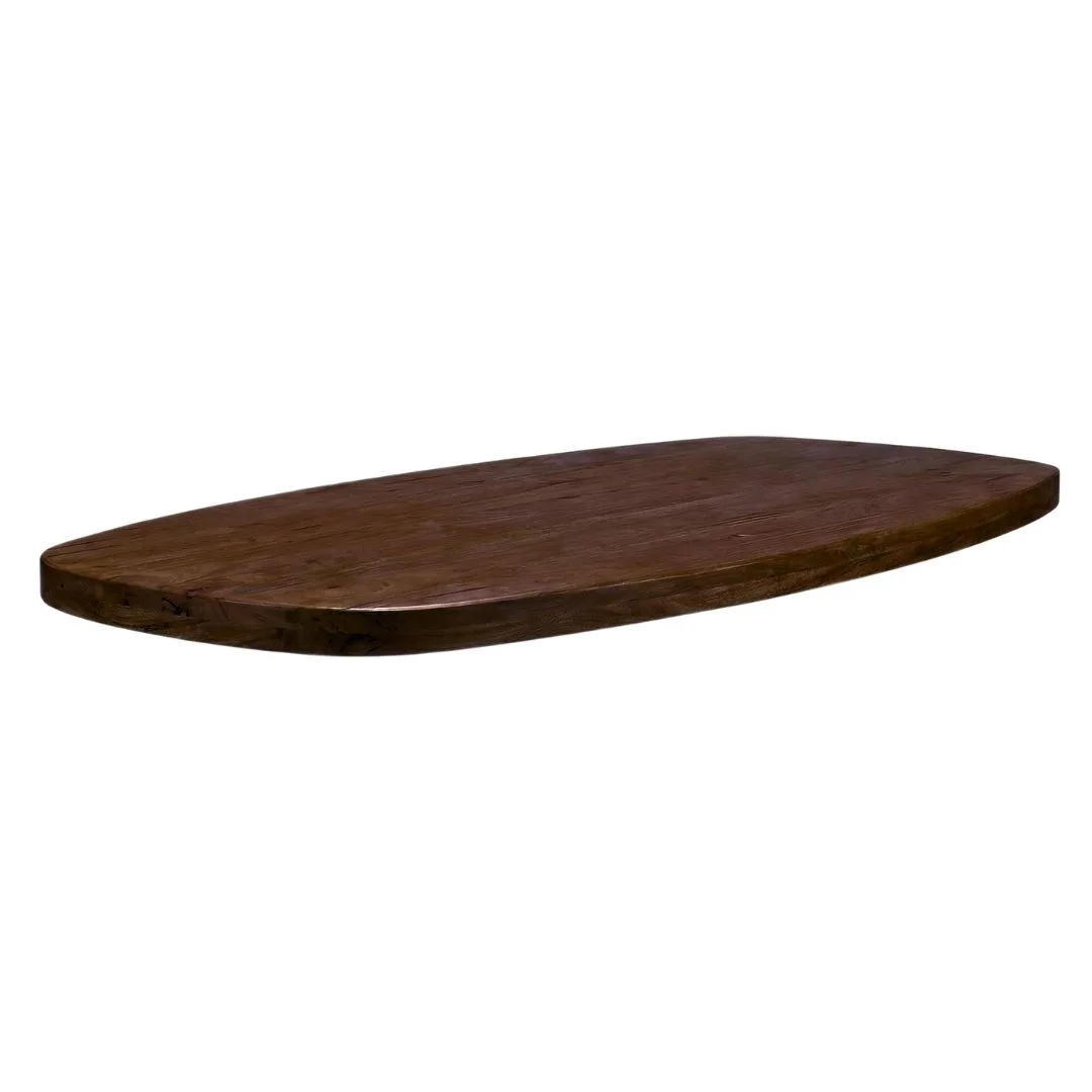 LABEL51 Esstisch Tafelblad Deens Ovaal in Espresso 240x100x5 cm