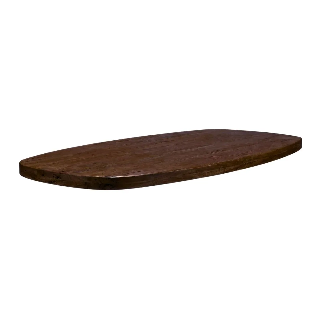 LABEL51 Esstisch Tafelblad Deens Ovaal in Espresso 220x100x5 cm