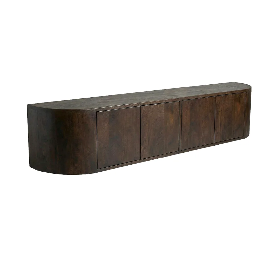 LABEL51 Tv-meubel Saya 220 cm in Espresso mangohout