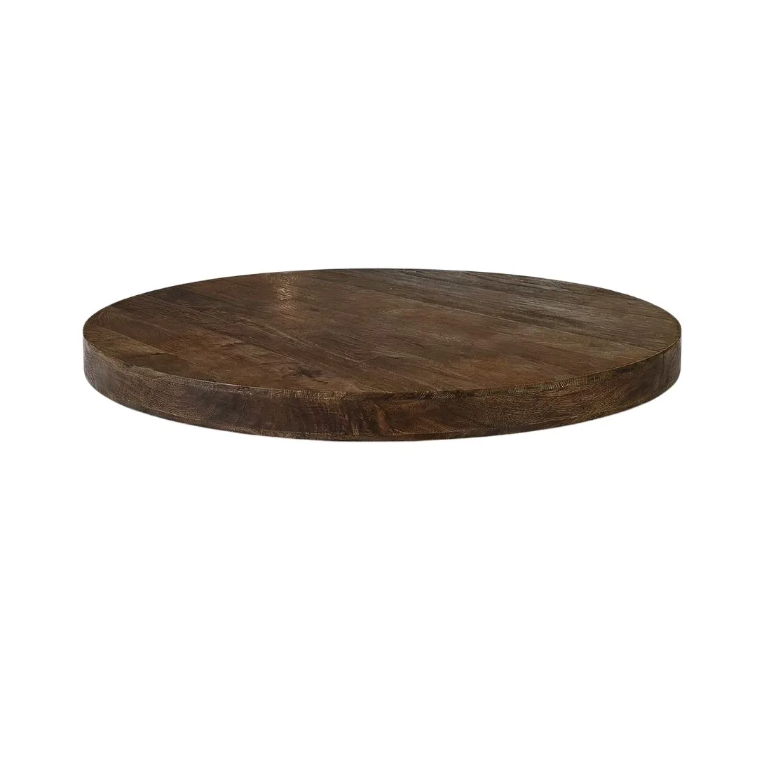 LABEL51 Esstisch Tafelblad Rond in Espresso 140x140x5 cm