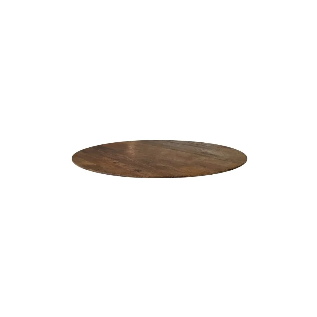 LABEL51 Esstisch Tafelblad Rond sloppy in Espresso 110x110x3 cm