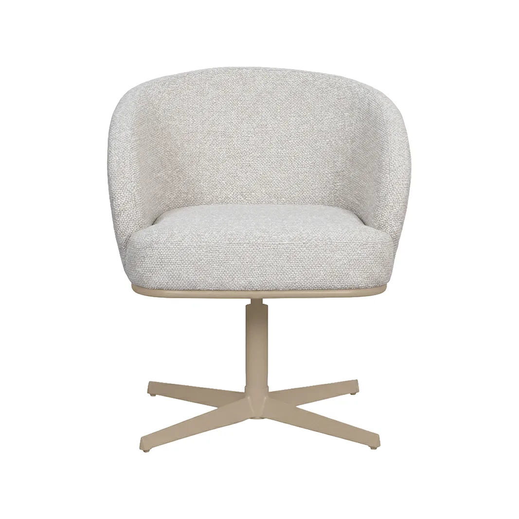 LABEL51 Esszimmerstuhl Cannes taupe metaal in Royal Boucle Natural, Detail 2