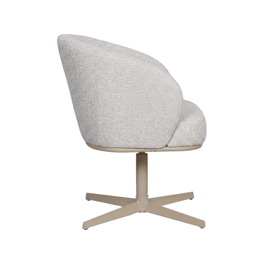 LABEL51 Esszimmerstuhl Cannes taupe metaal in Royal Boucle Natural, Detail 3