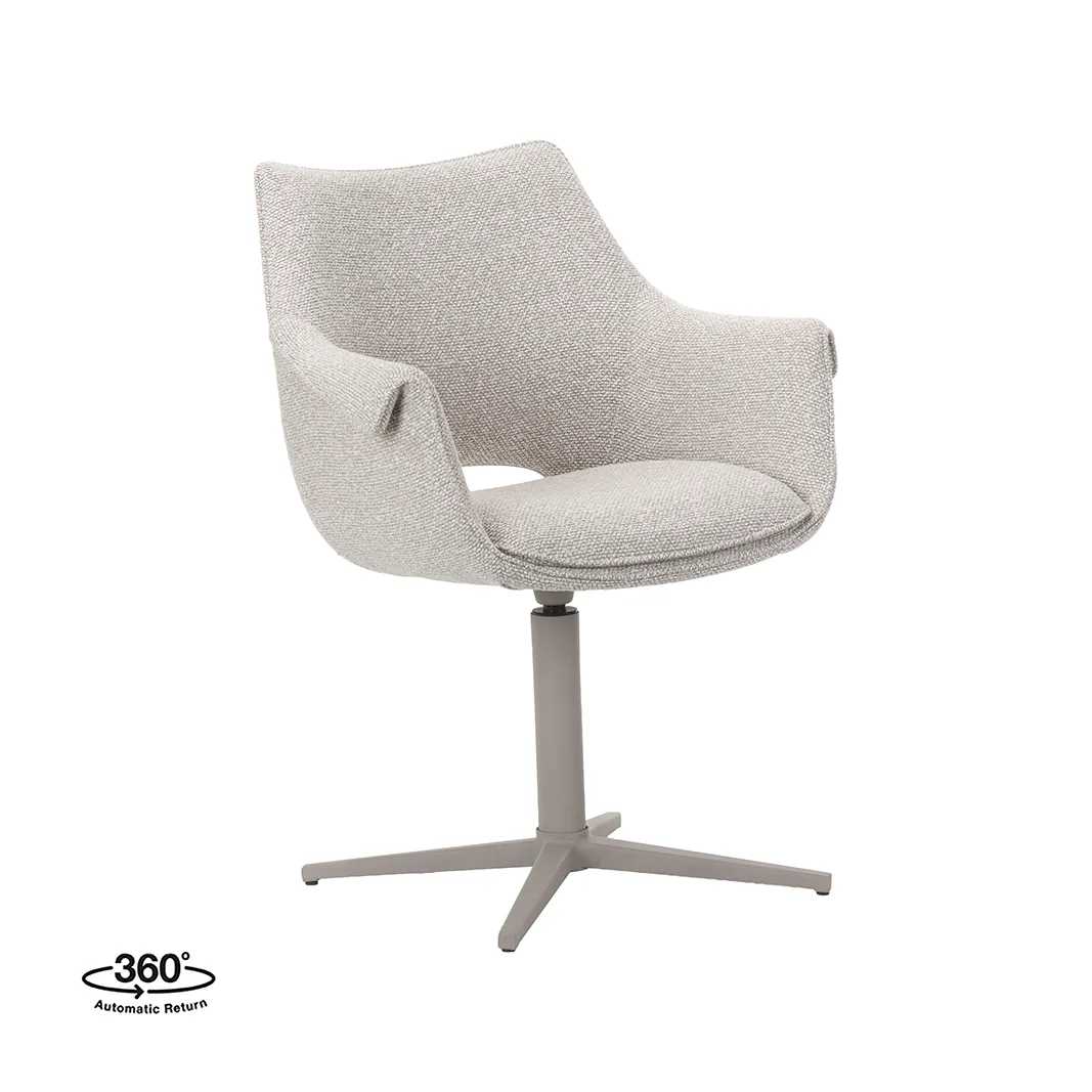 LABEL51 dining chair Nozomi taupe metal