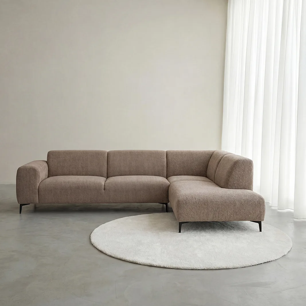 LABEL51 Ecksofa Merido in Raven Taupe