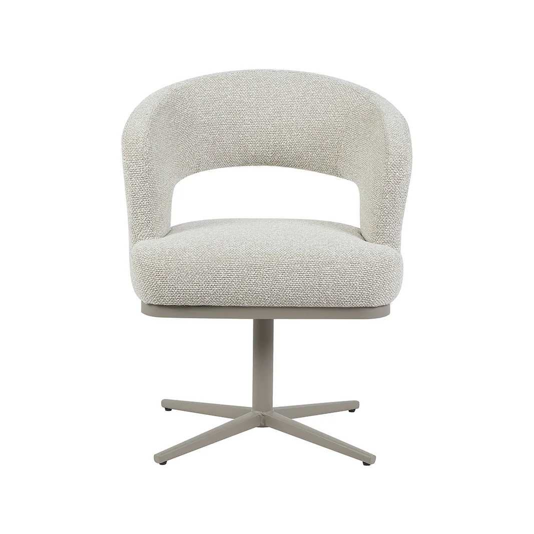 LABEL51 Esszimmerstuhl Monaco taupe metalen frame in Royal Boucle Natural, Detail 2