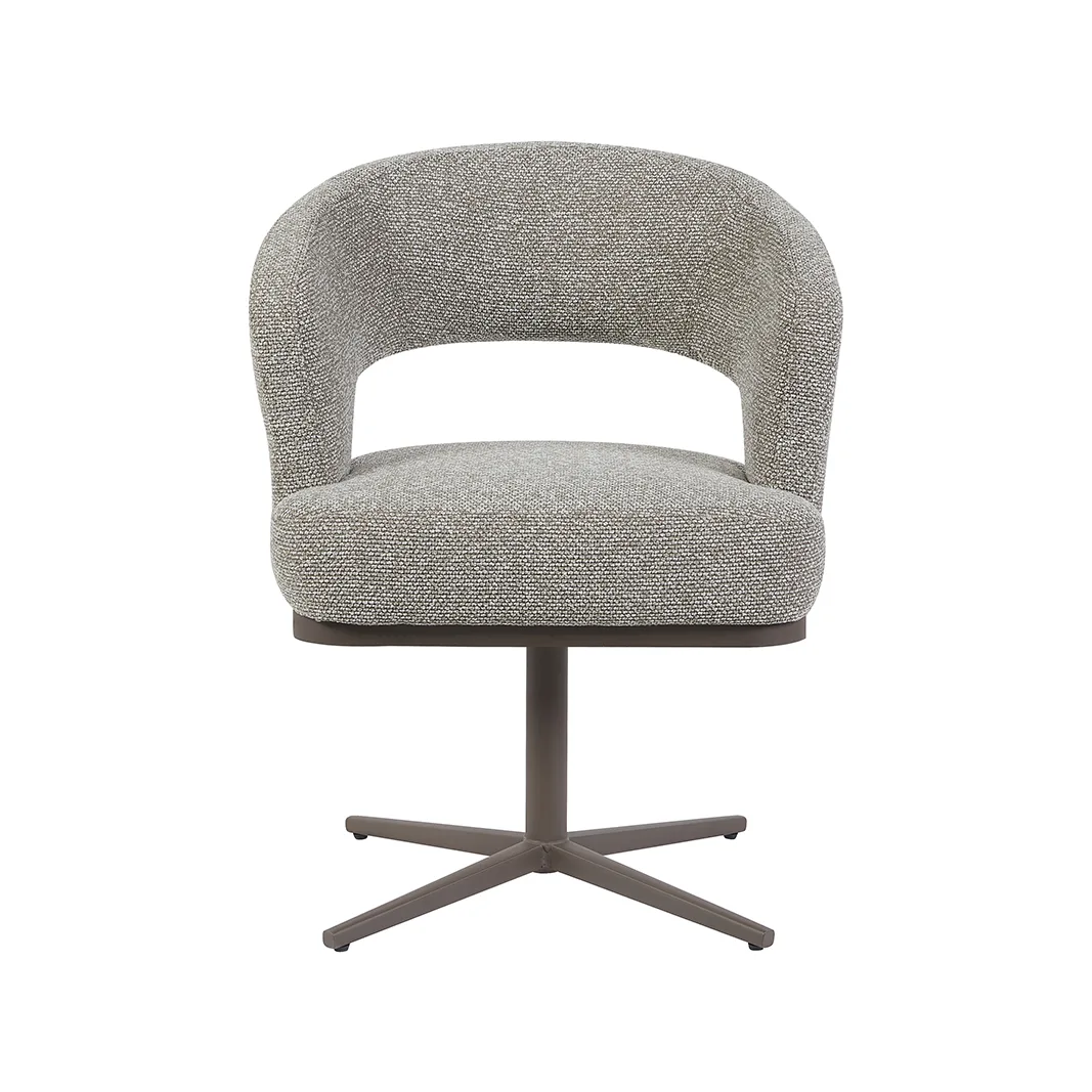 LABEL51 Esszimmerstuhl Monaco brons metalen frame in Royal Boucle Mushroom, Detail 2