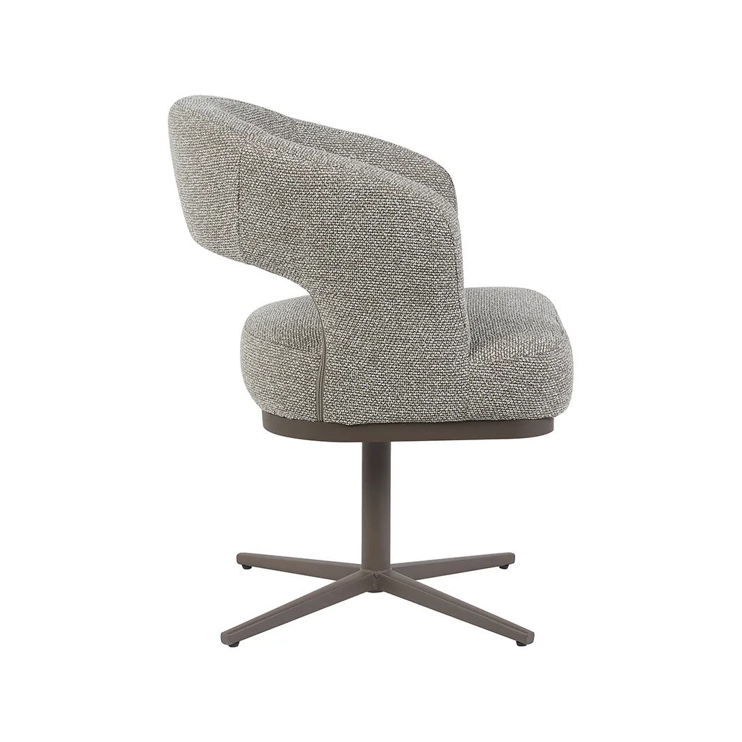 LABEL51 Esszimmerstuhl Monaco brons metalen frame in Royal Boucle Mushroom, Detail 3