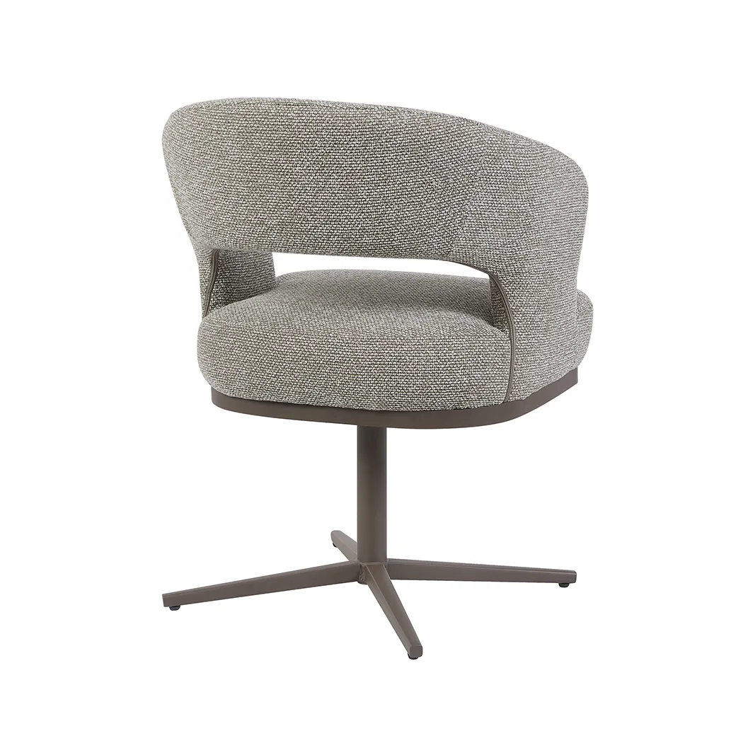 LABEL51 Esszimmerstuhl Monaco brons metalen frame in Royal Boucle Mushroom, Detail 4