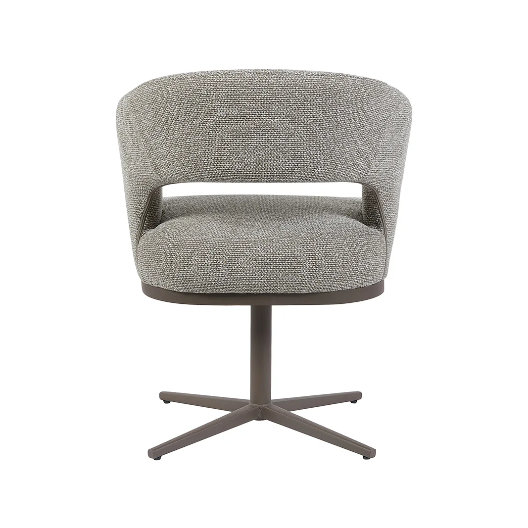 LABEL51 Esszimmerstuhl Monaco brons metalen frame in Royal Boucle Mushroom, Detail 5