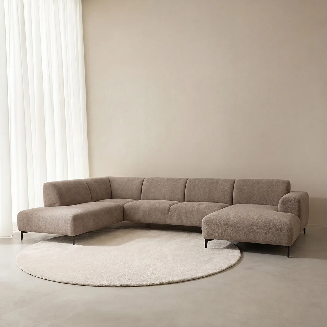 LABEL51 Sofa Merido links in Raven Taupe