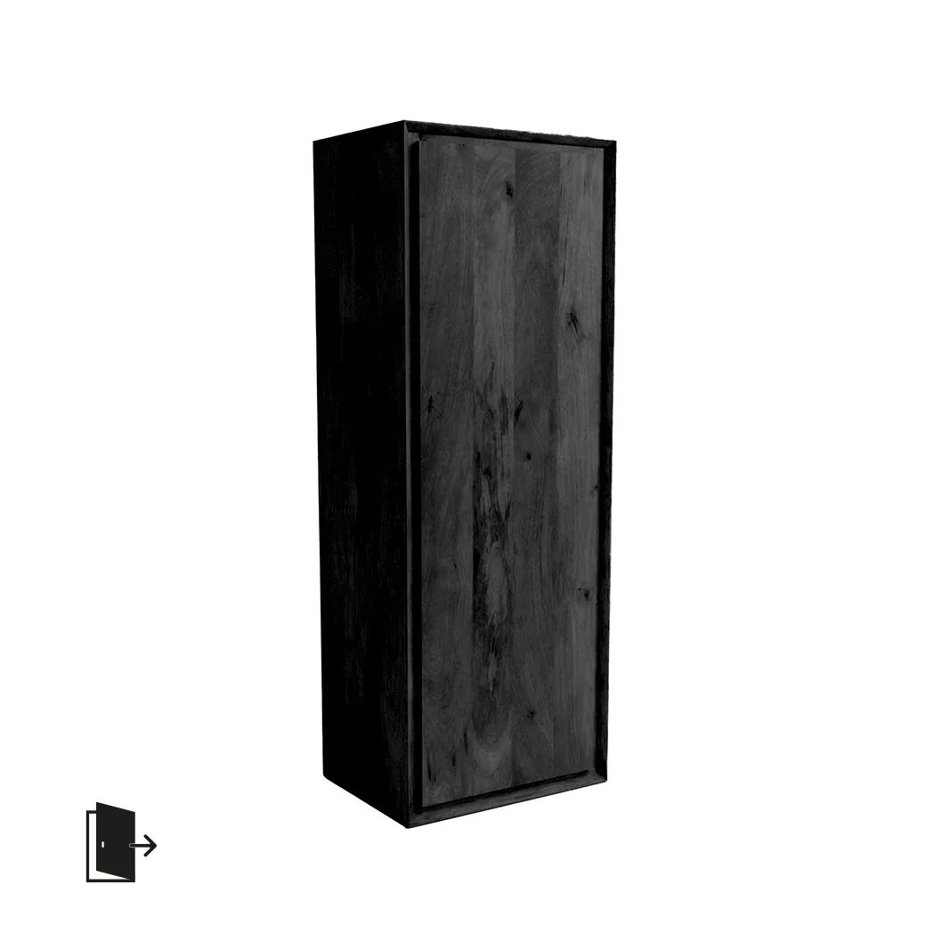 LABEL51 Schrank Nori 140 cm, rechts in Zwart mangohout