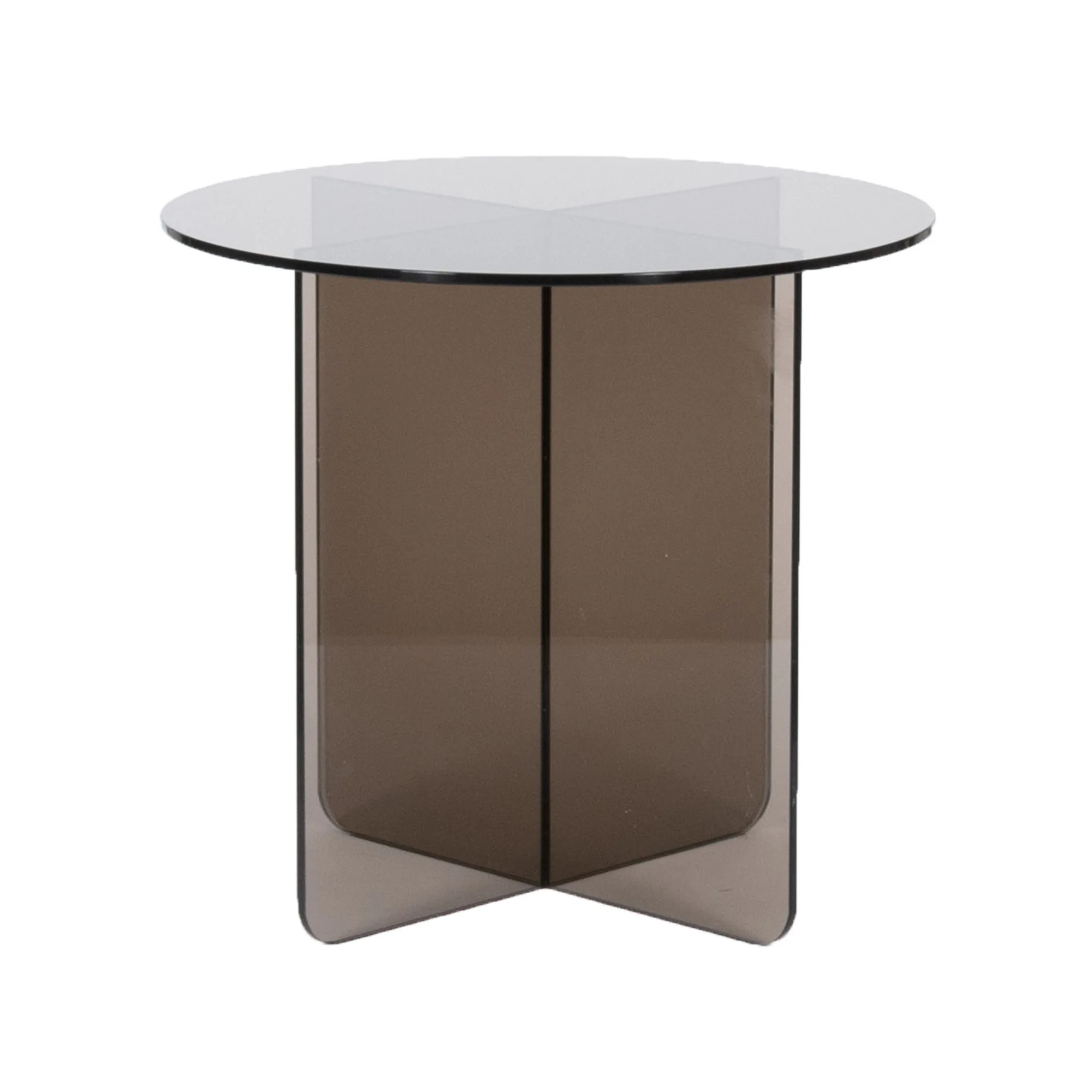 LABEL51 Couchtisch Lotus 50 cm in Brown glas, Detail 1