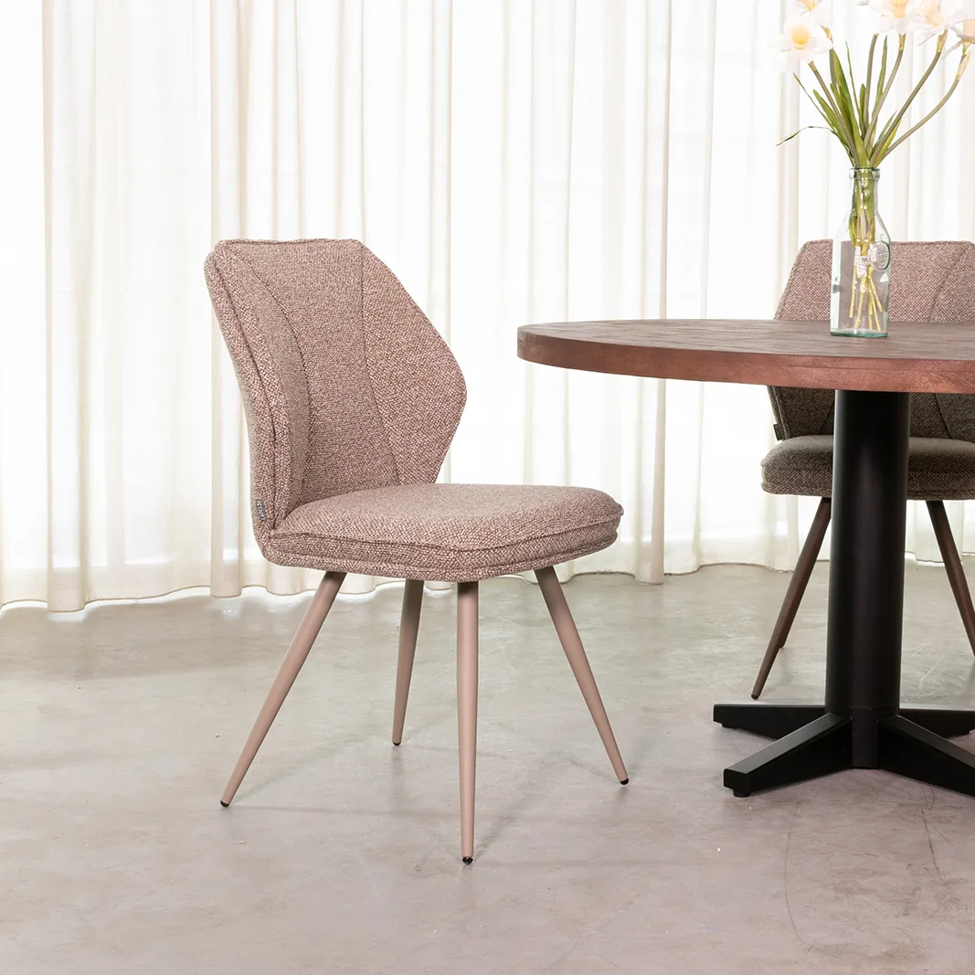 LABEL51 Esszimmerstuhl Silvain in Royal Boucle Mushroom 64x51x89 cm