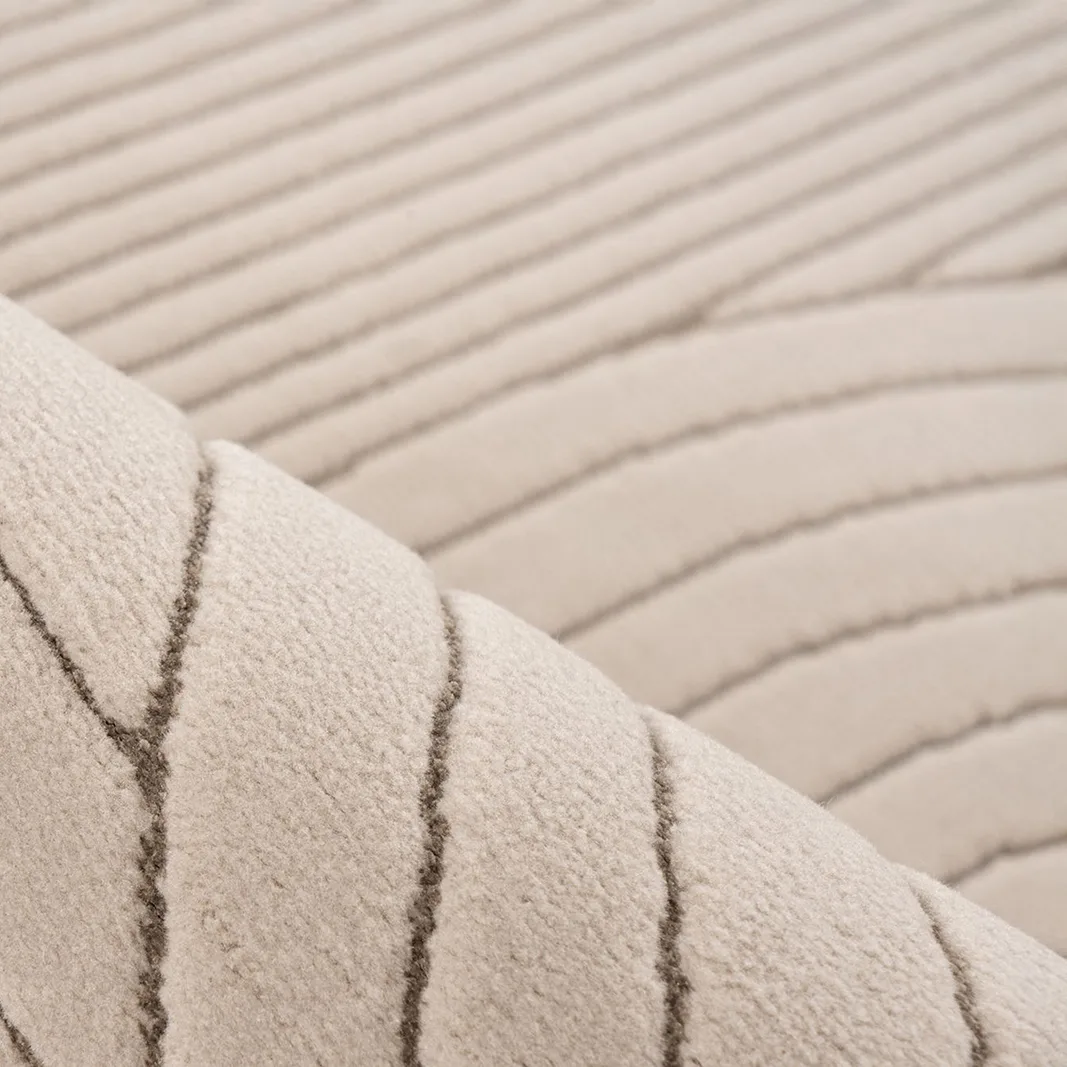 LABEL51 Vloerkleed Lavita 200x290 cm in Taupe polyester, detail 2