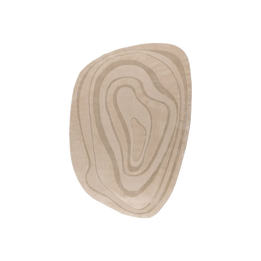 LABEL51 Vloerkleed Vinto 160x230 cm, organisch in Beige polyester
