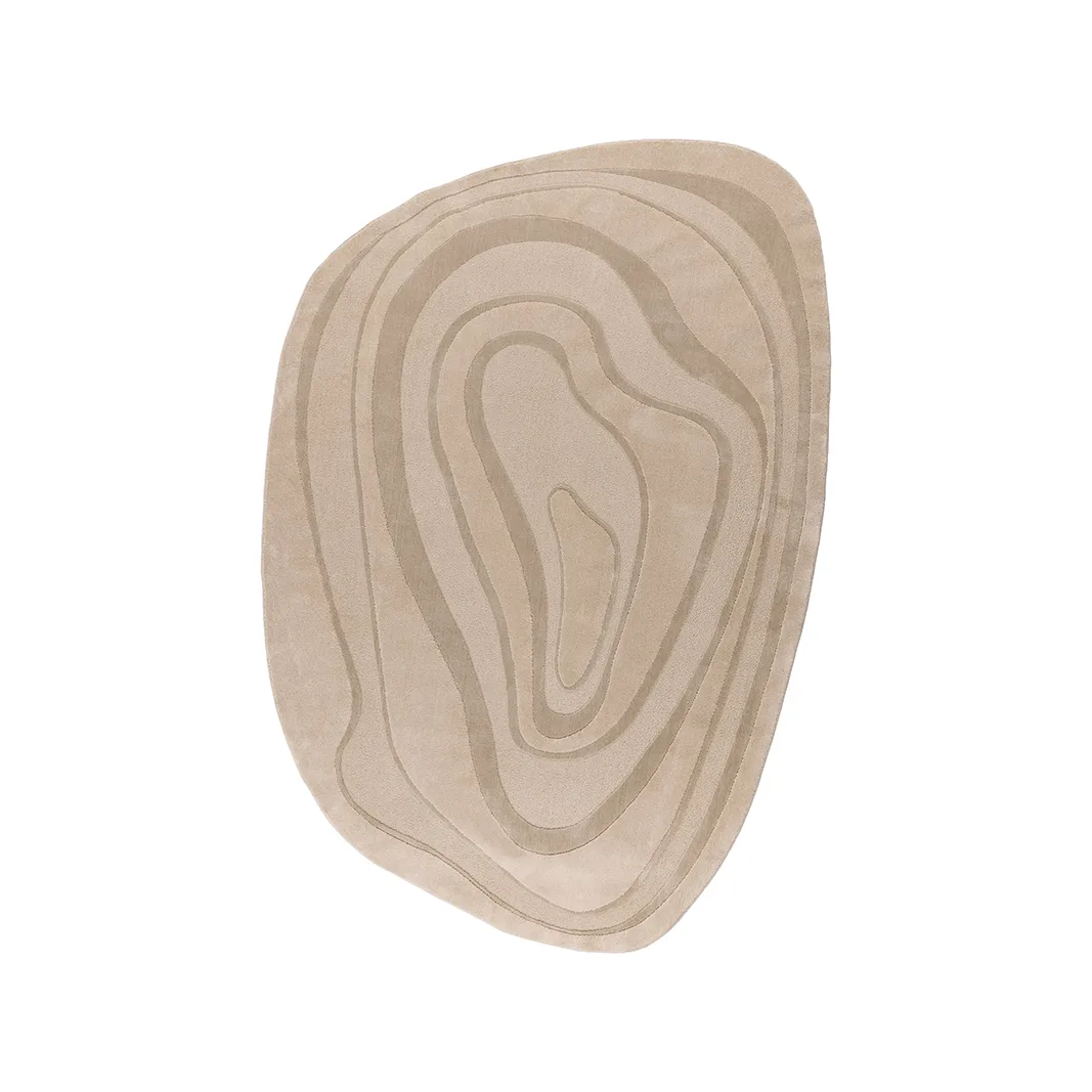 LABEL51 Vloerkleed Vinto 200x290 cm, organisch in Beige polyester