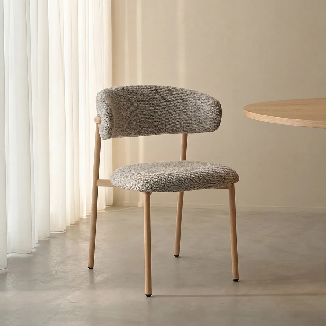 LABEL51 Esszimmerstuhl Kaito naturel metaal in Prestige Beige