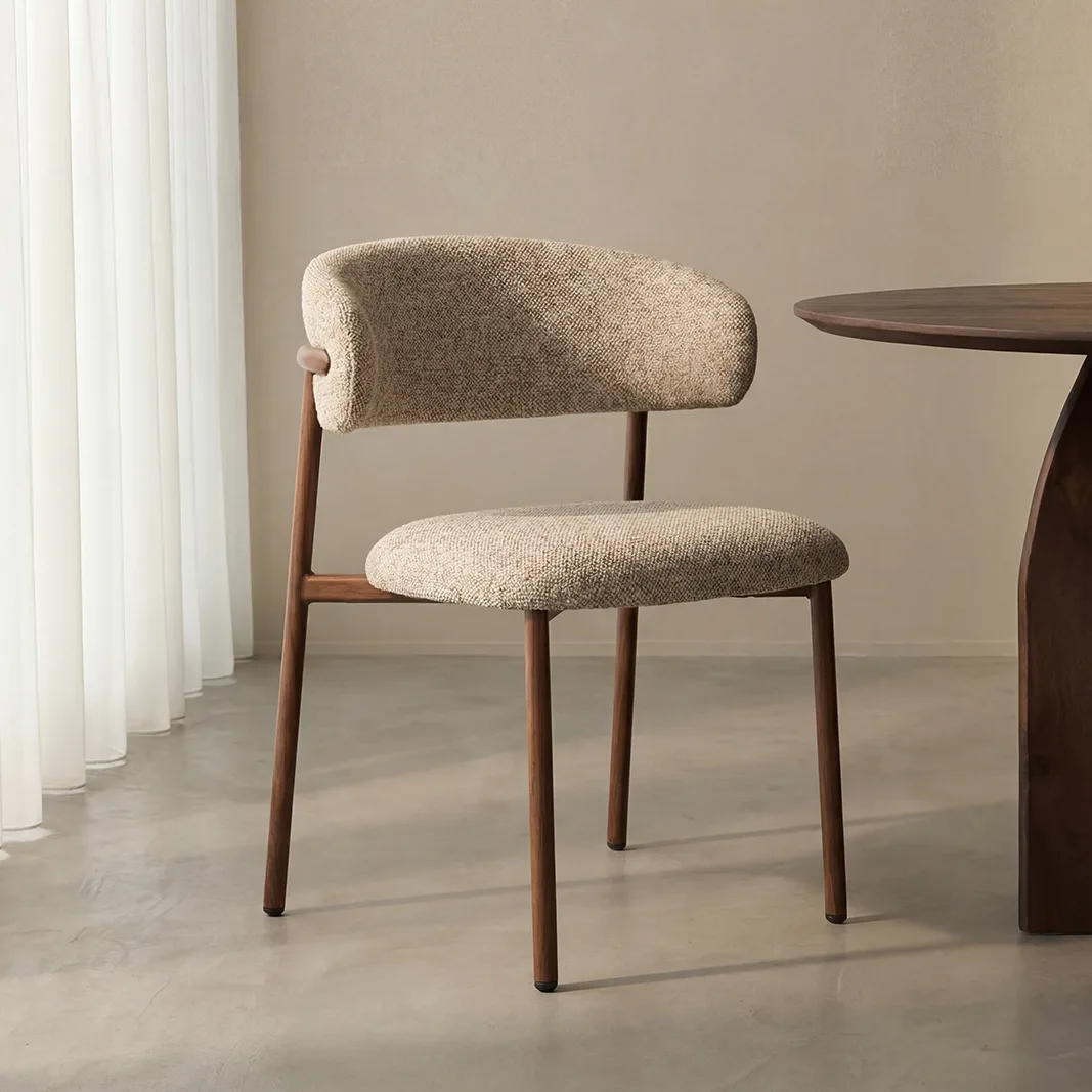 LABEL51 dining chair Kaito walnoot metal