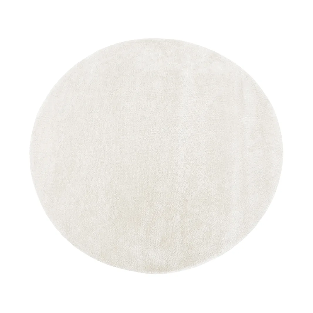 LABEL51 Vloerkleed Mila 200x200 cm, rond in Zand polyester