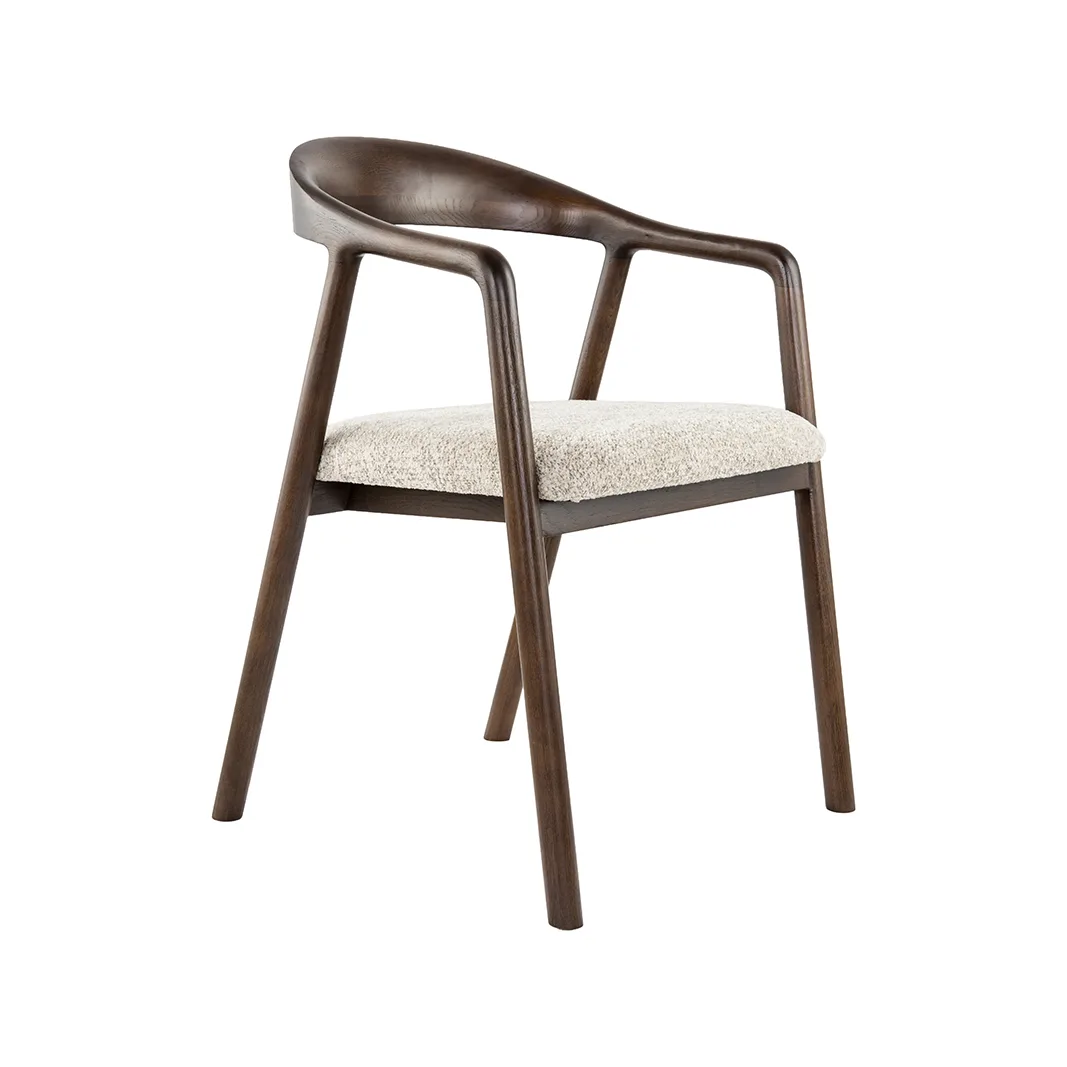 LABEL51 Esszimmerstuhl Lone walnoot hout in Beige Superb, Detail 1