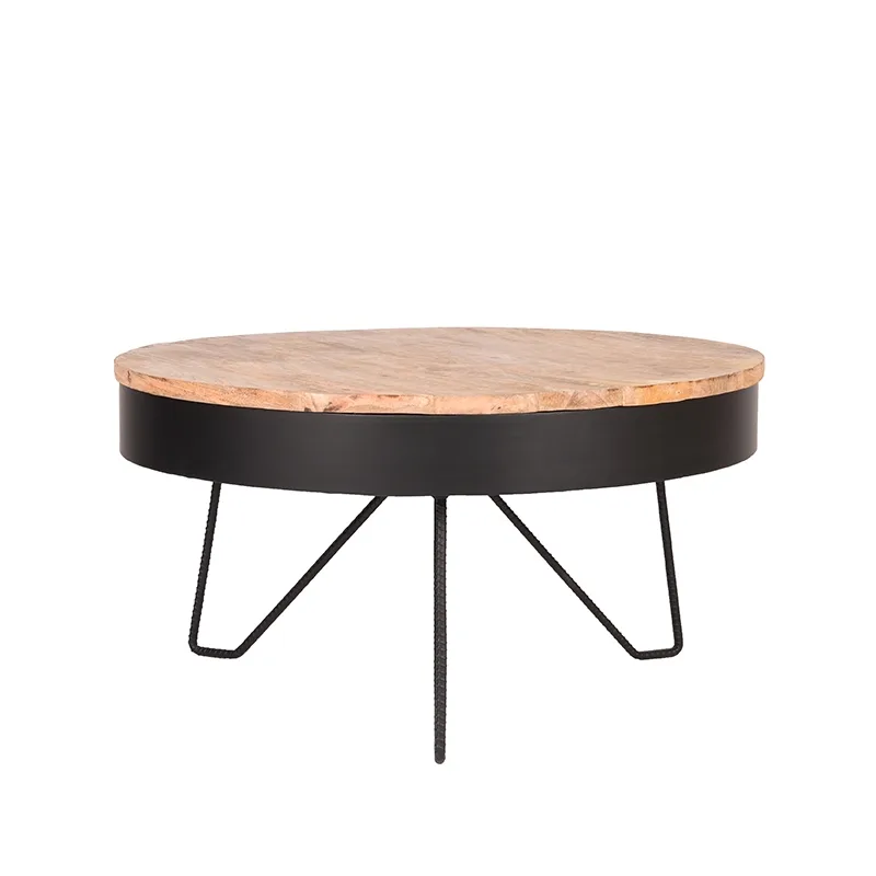 LABEL51 Couchtisch Saran 80 cm, rond in Zwart metaal, Detail 2