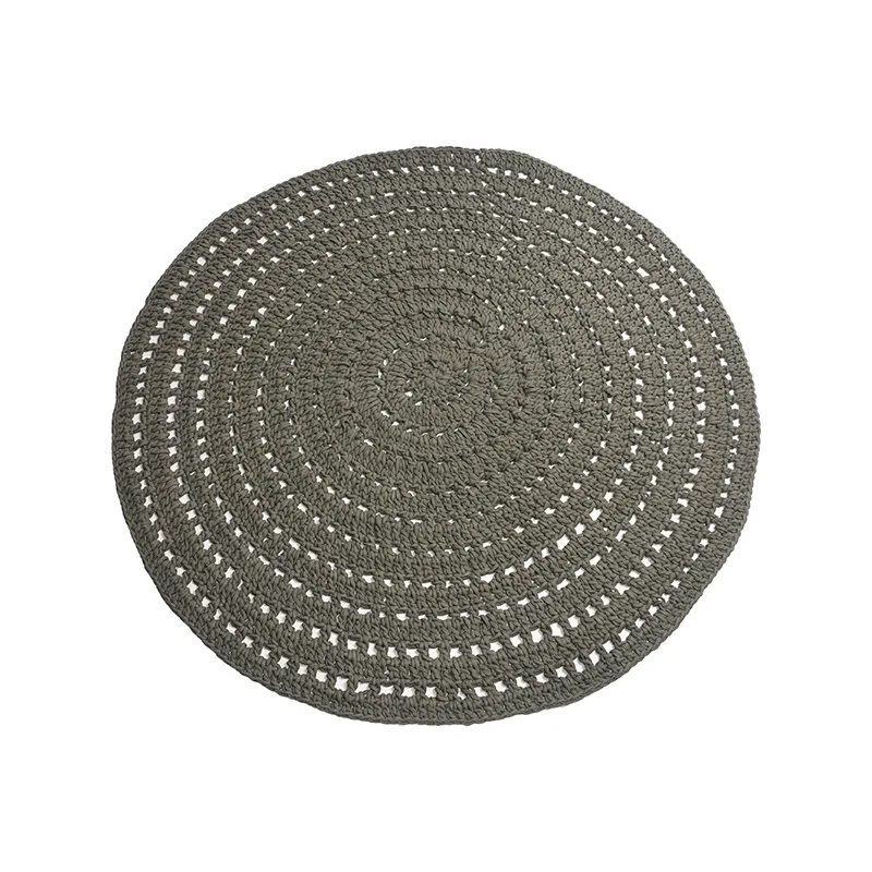 LABEL51 Teppich Knitted 150x150 cm, rond (Baumwolle, Army)