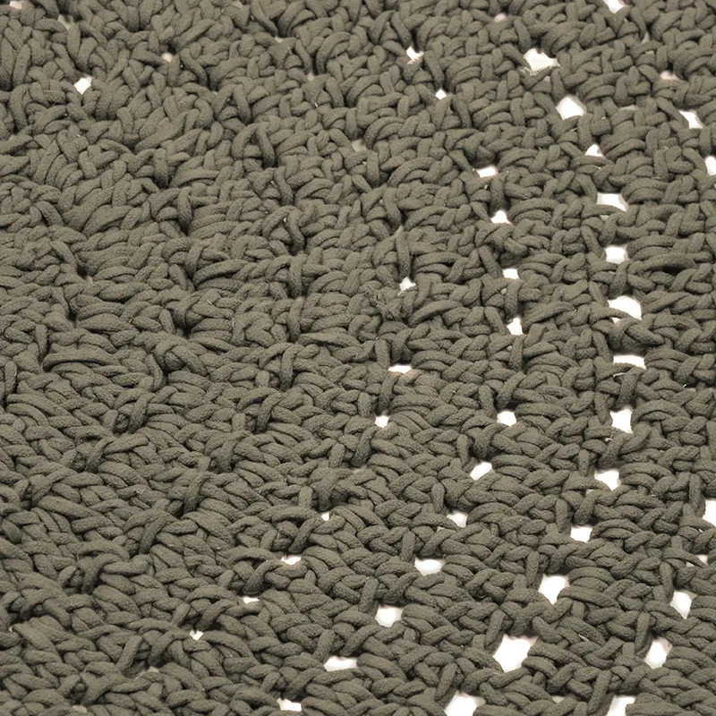 LABEL51 rug Knitted 150x150 cm, rond (Cotton, Army)