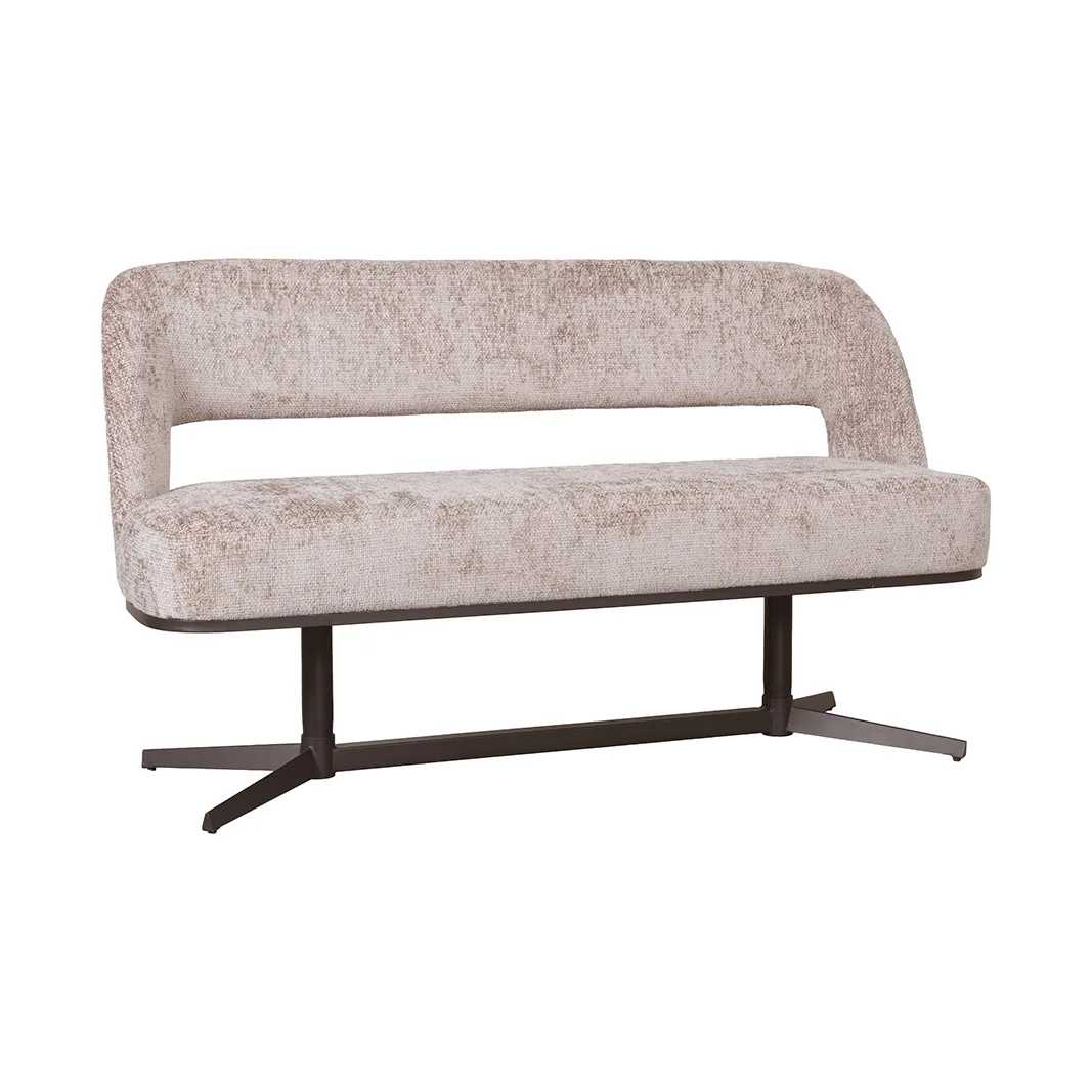 LABEL51 Essbank Port Grimaud in Naturel chenille 150x61x88 cm, Detail 1