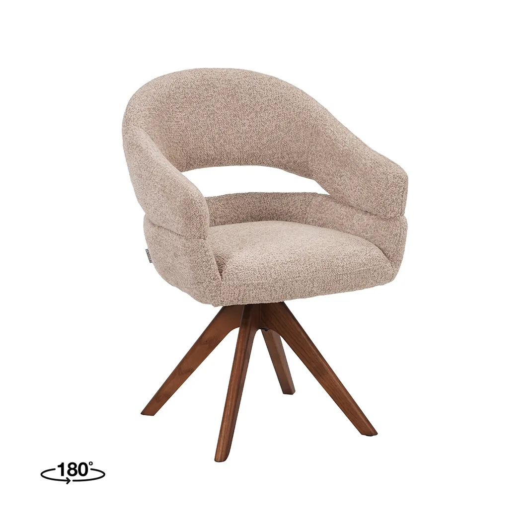LABEL51 Esszimmerstuhl Sofia espresso hout in Beige Superb