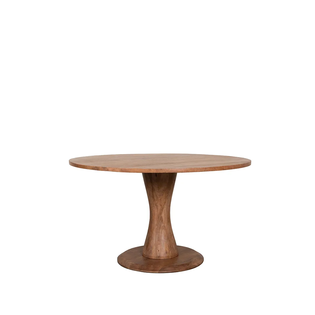 LABEL51 Eetkamertafel Craft Rond, 130x130 cm in Nature Smooth, detail 1