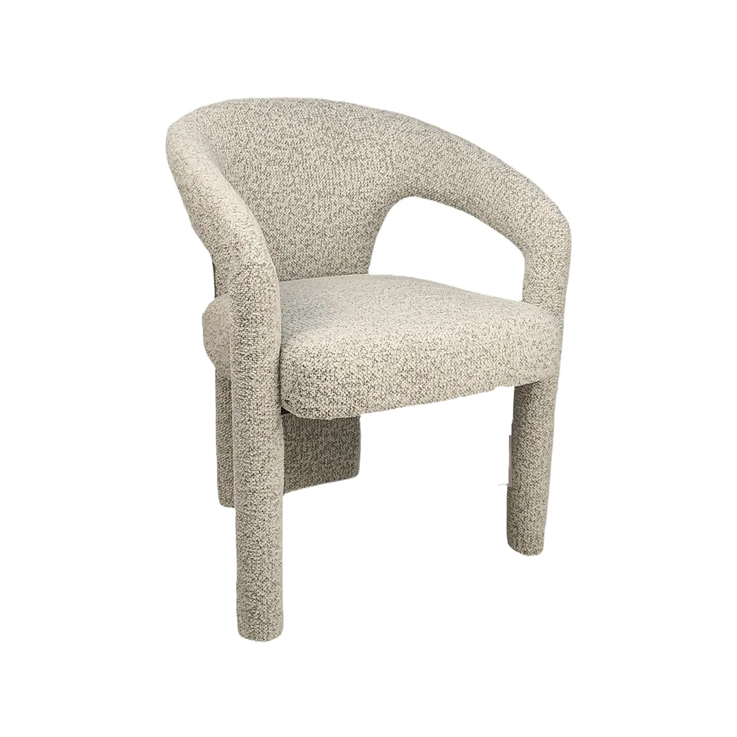 LABEL51 dining chair Haruki white fabric (Superb, Champagne)