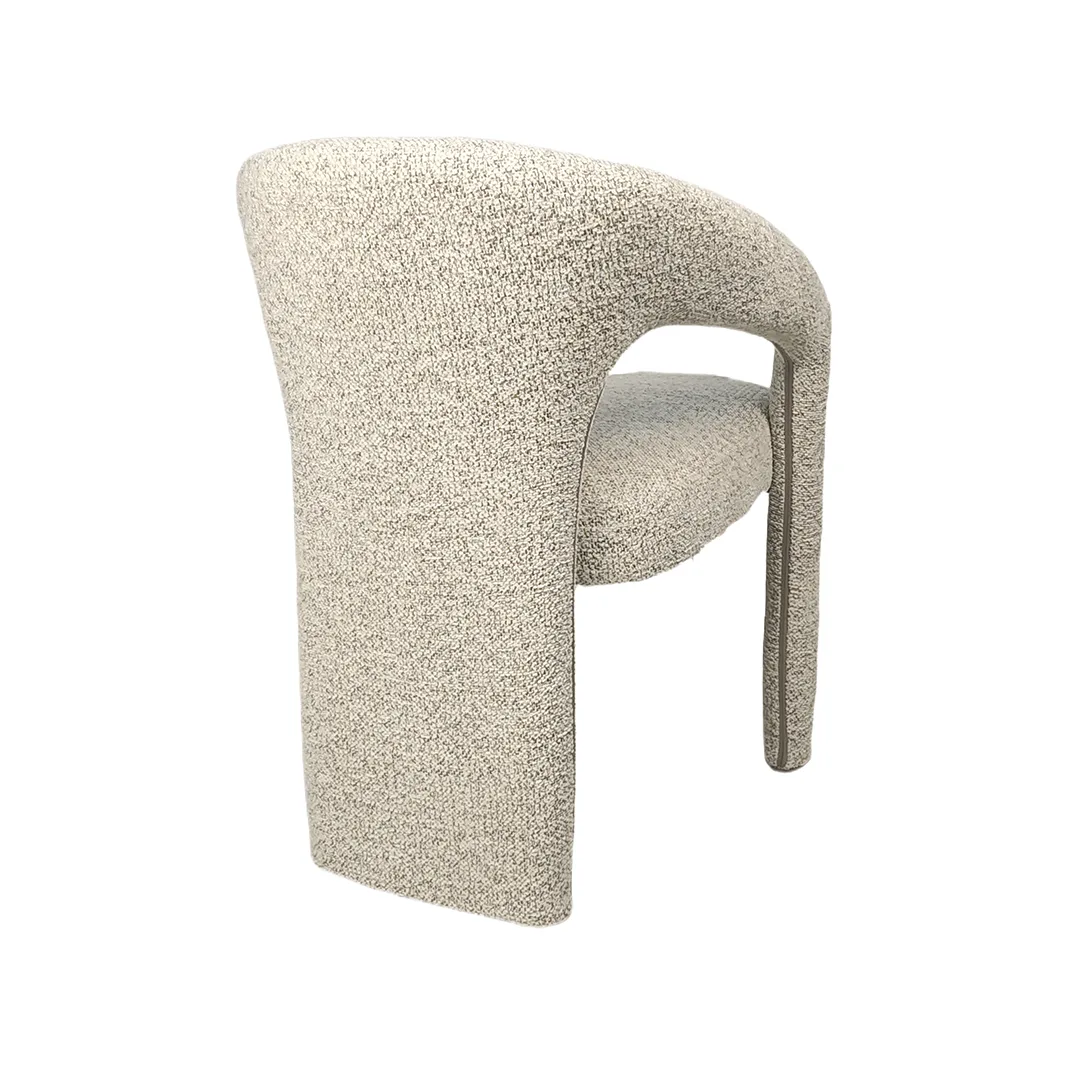 LABEL51 dining chair Haruki white fabric (Superb, Champagne)