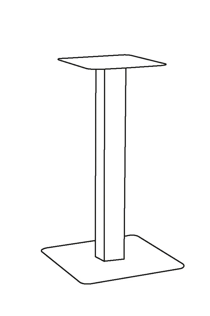 LABEL51 Esstisch Table Blend 72 cm, enkel in Zwart metaal - Taupe Metall