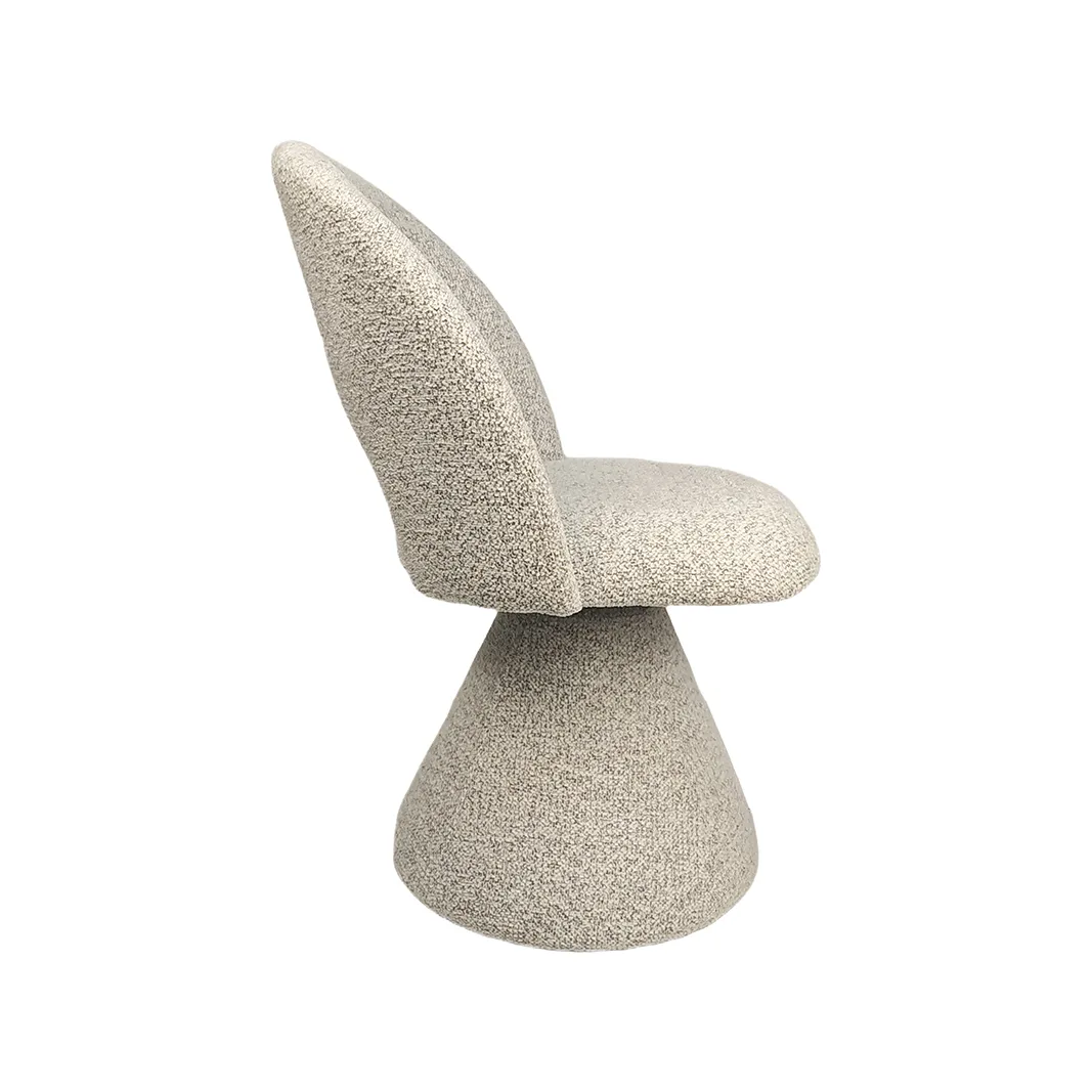 LABEL51 dining chair Studio white fabric (Superb, Champagne)