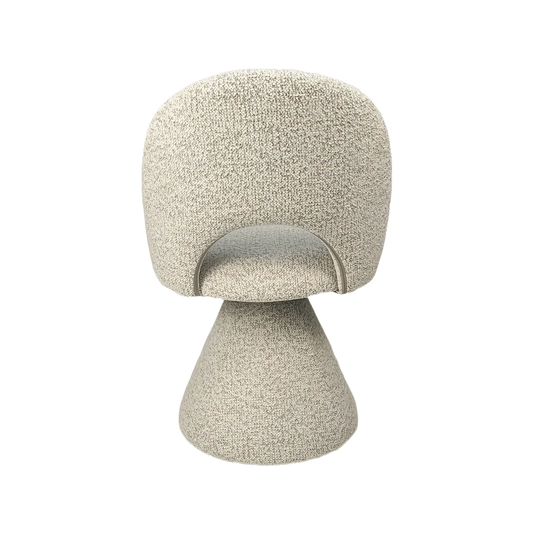 LABEL51 dining chair Studio white fabric (Superb, Champagne)